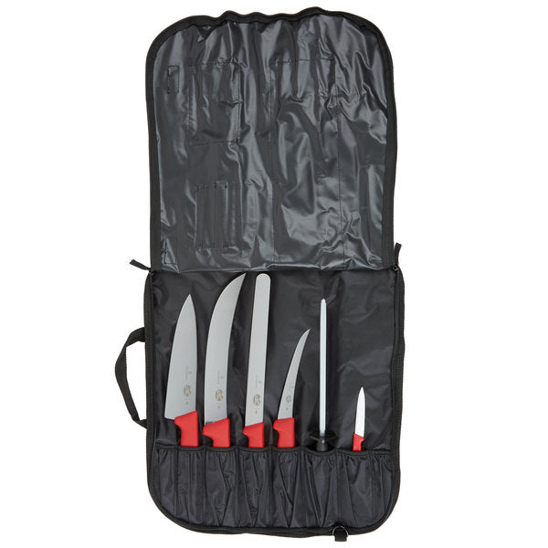 Victorinox 5.1001.72-X3 7-Piece Knife Set with Red Fibrox Pro Handle