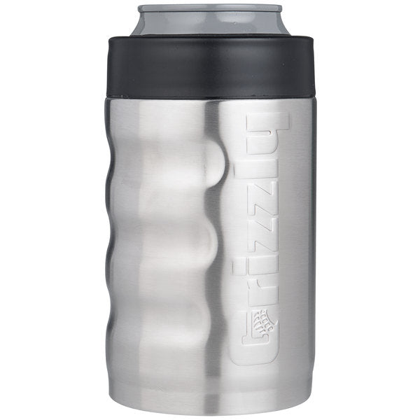 Grizzly 12 oz. Double Wall Brushed Stainless Steel Grip Can