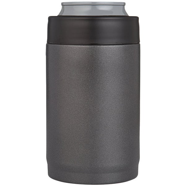 Grizzly 12 oz. Double Wall Stainless Steel Textured Charcoal Grip Can